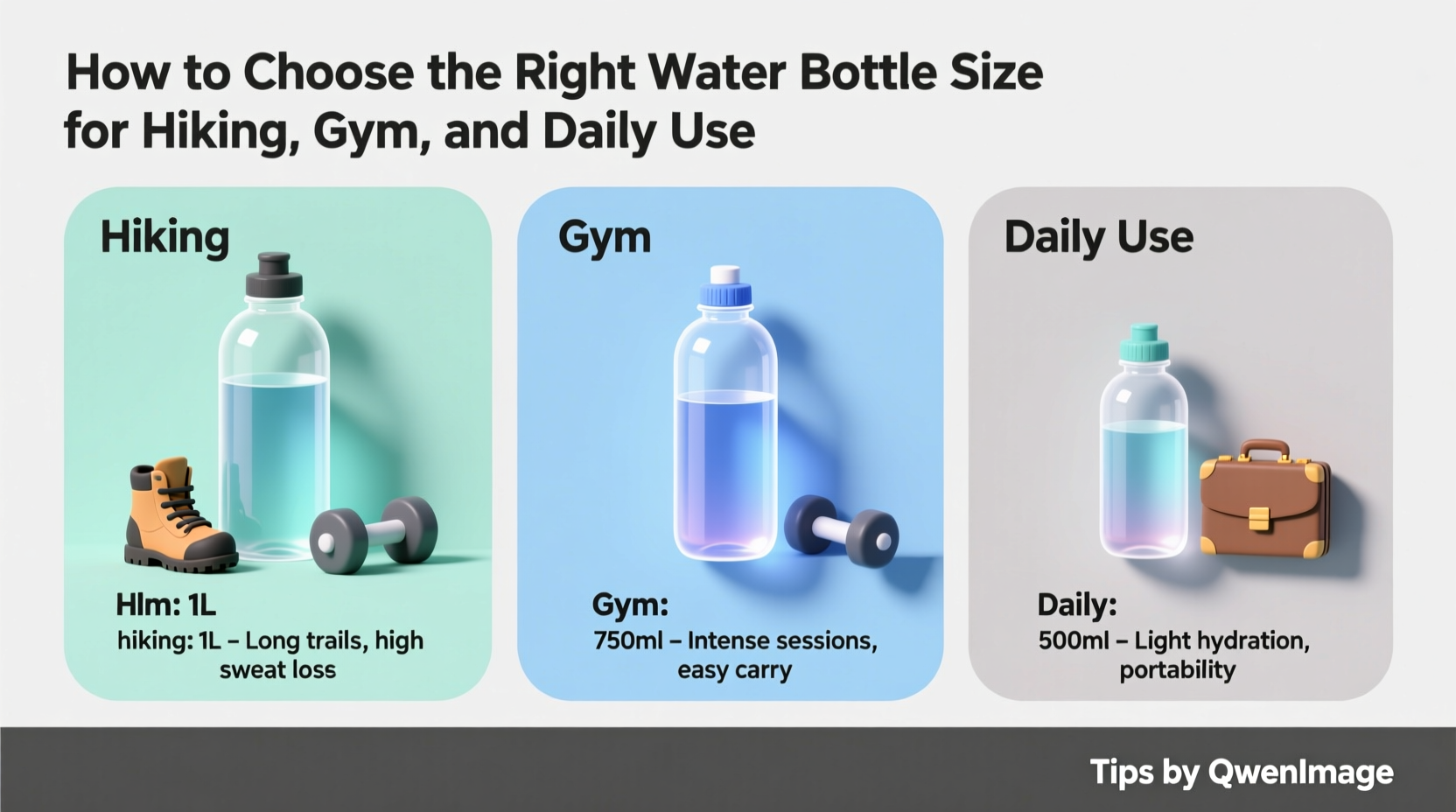 How to Choose the Right Water Bottle Size for Every Activity
