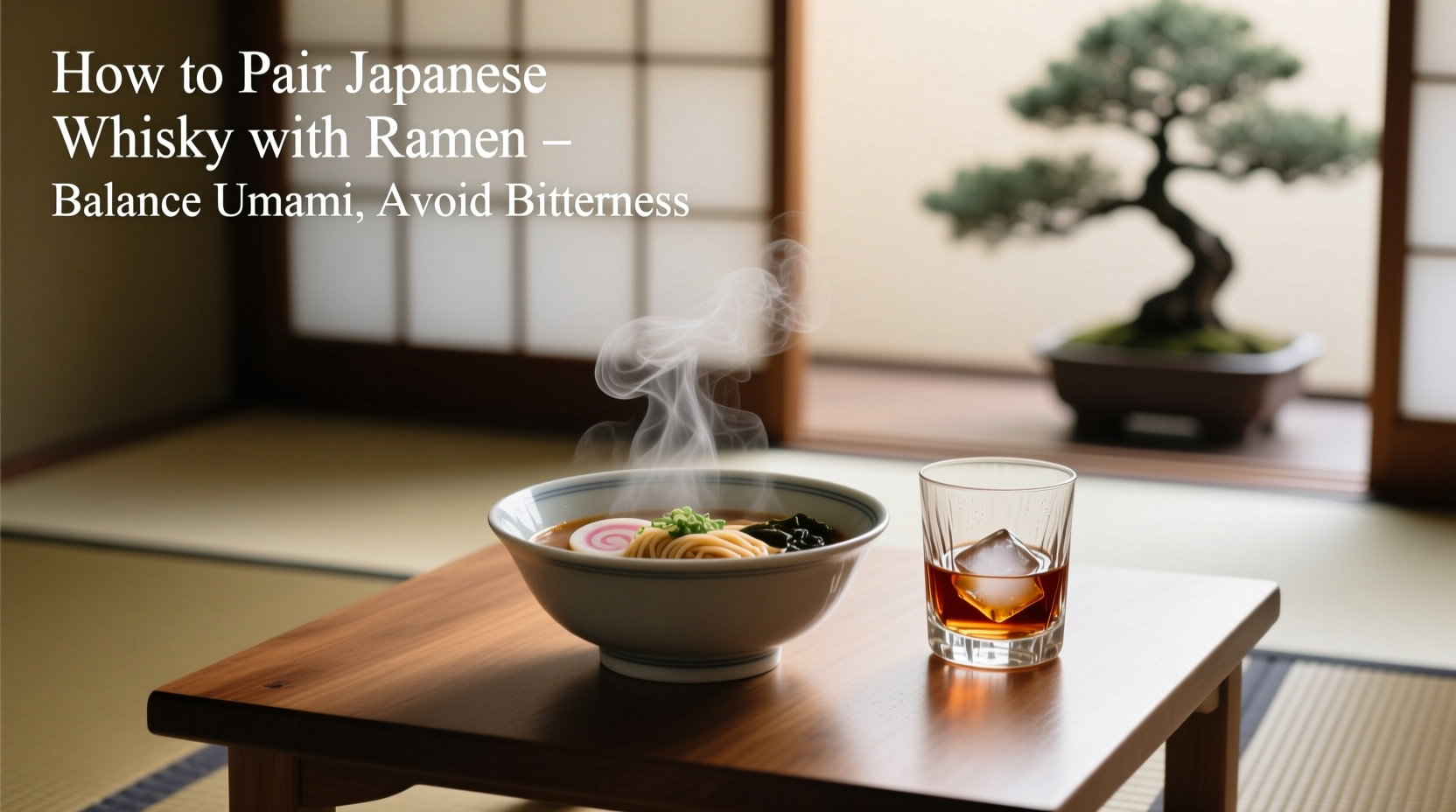 how to pair Japanese whisky with ramen without overpowering umami or creating bitterness