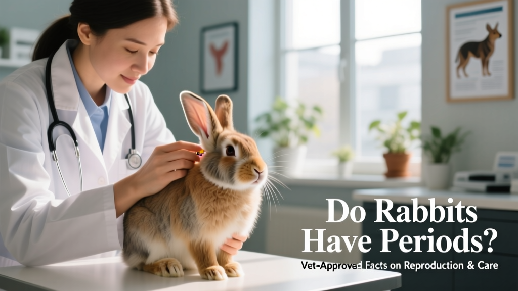 Veterinarian gently examining a rabbit during a wellness checkup