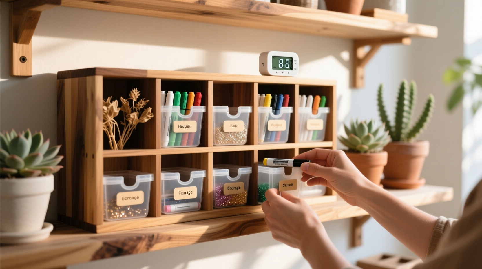 closet organization tips for art supplies