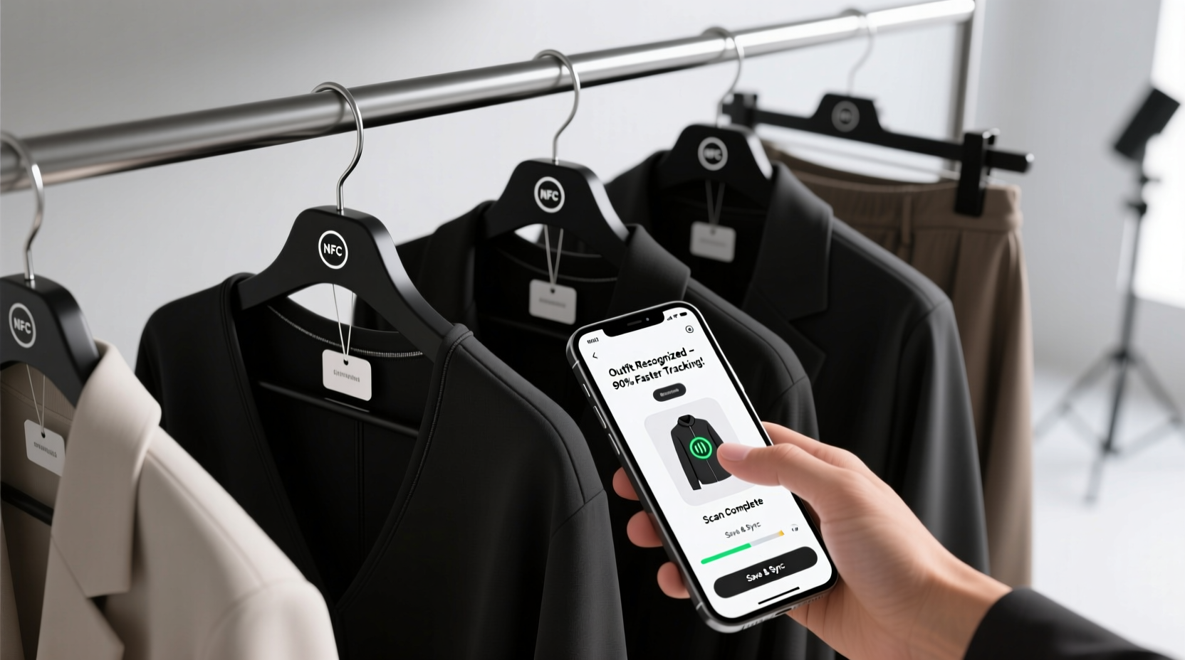 closet organization tips nfc hangers for outfit logging