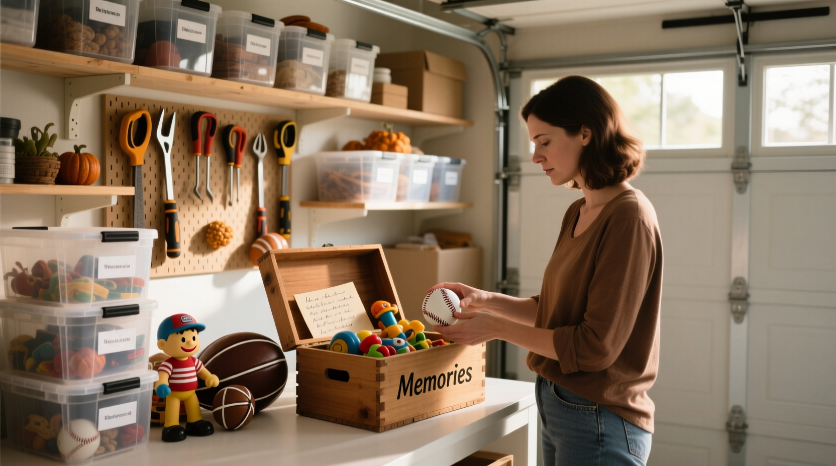 how to declutter a garage without getting overwhelmed by sentimental items