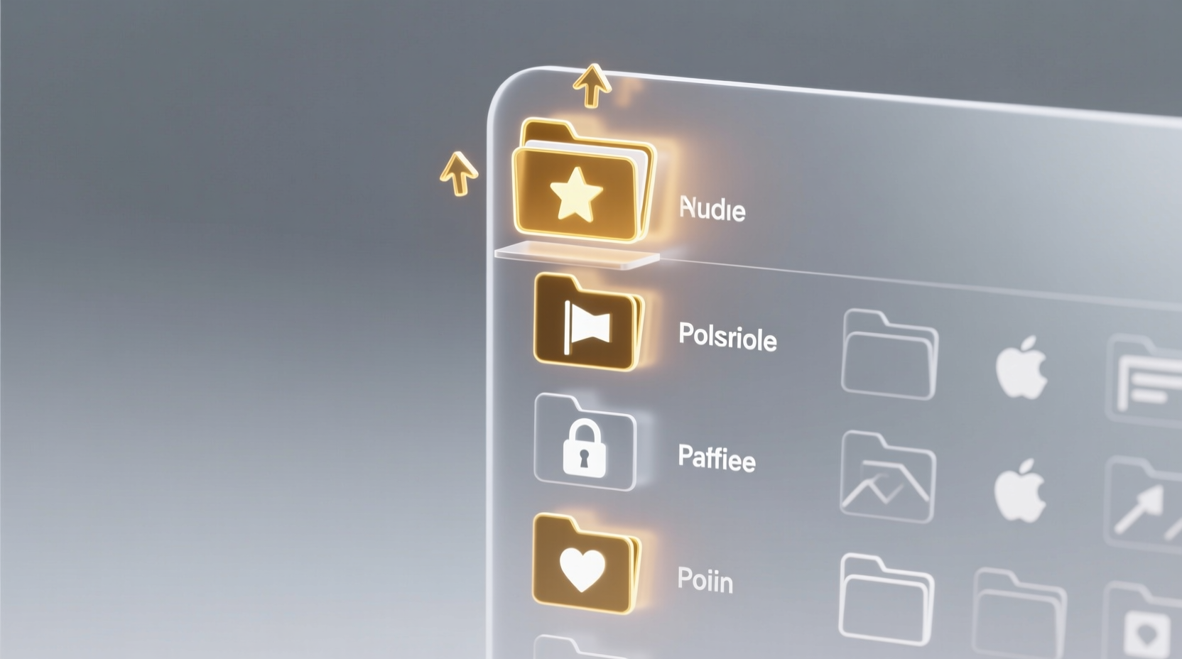 use symbols in folder names to pin important folders up