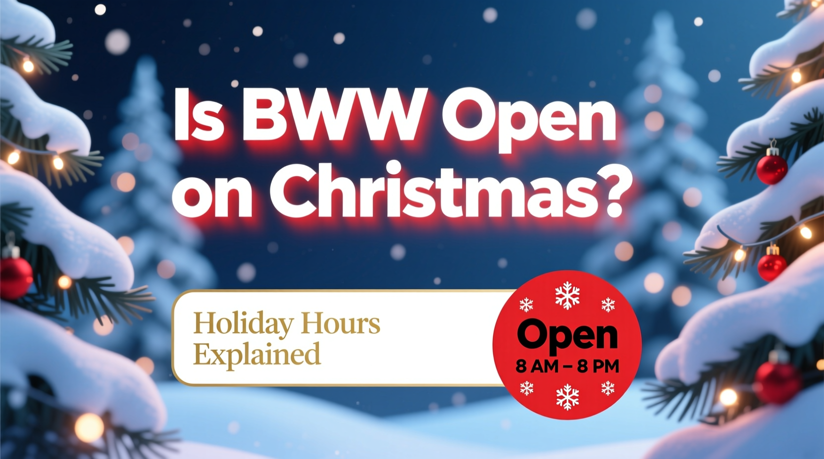 is bww open on christmas