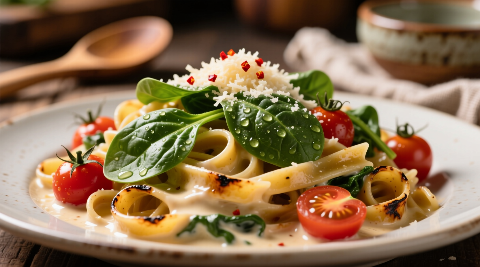 Perfect Creamy Spinach and Tomato Pasta Recipe in 25 Minutes