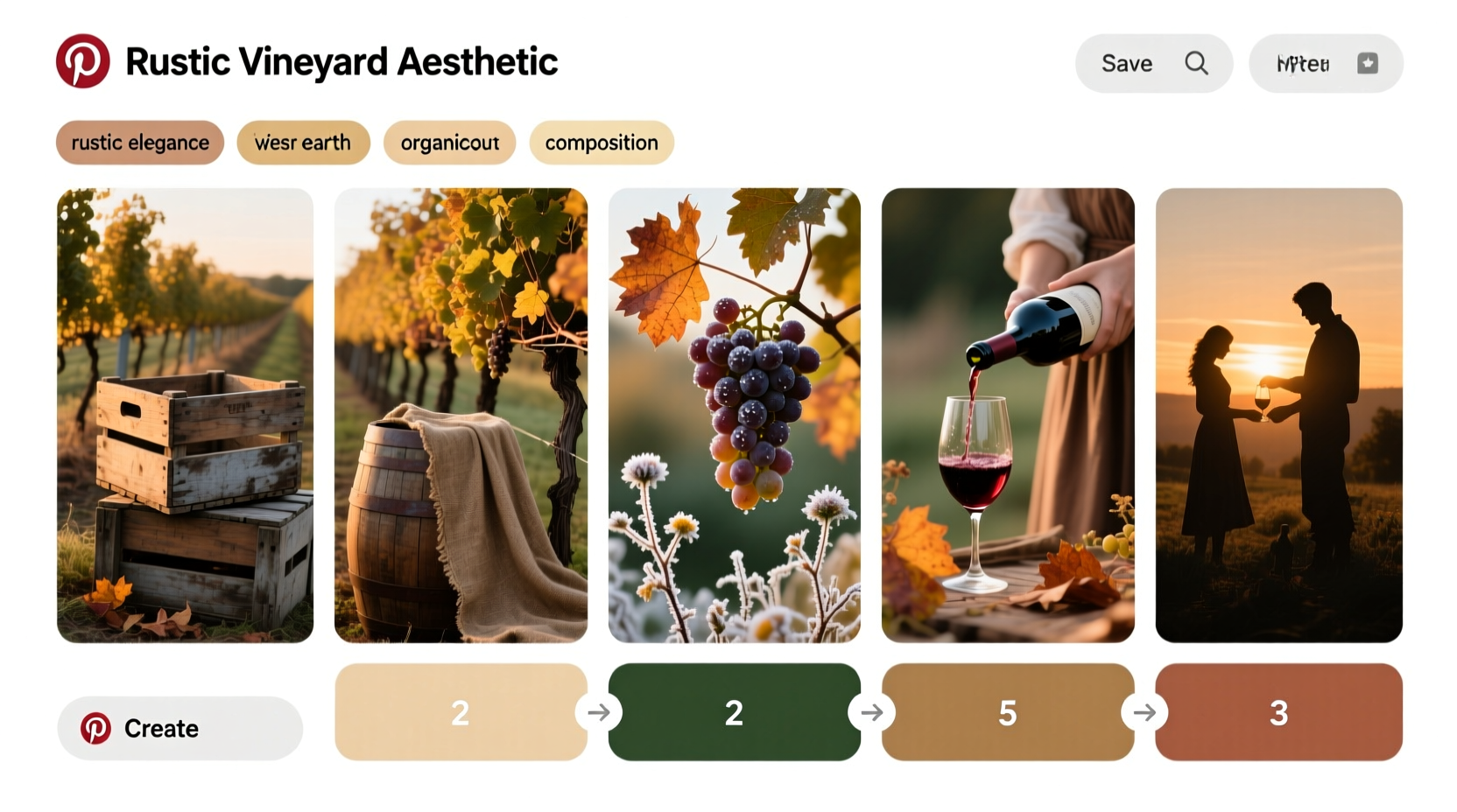 how to use Pinterest to plan a rustic vineyard photoshoot