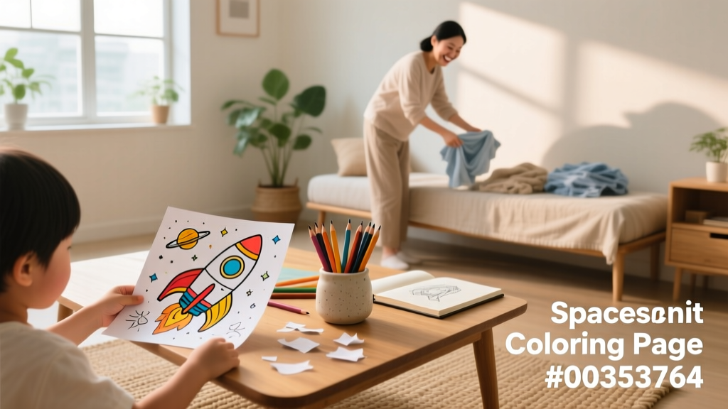 Spaceship Coloring Pages_00353764: Creative STEM Engagement for Kids Ages 4–12