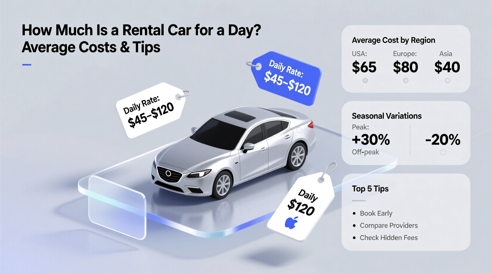 how much is a rental car for a day