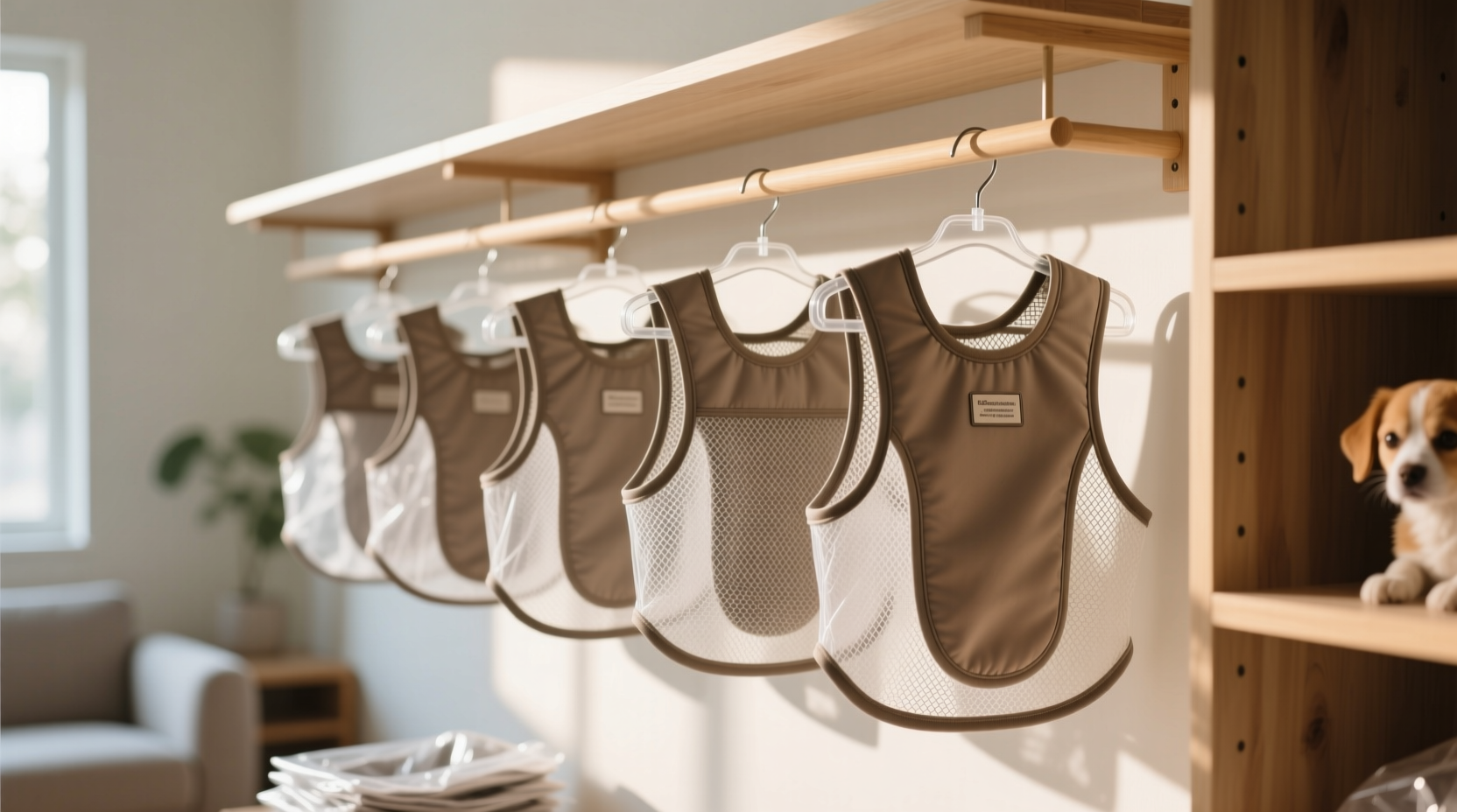 how to store pet calming vests properly