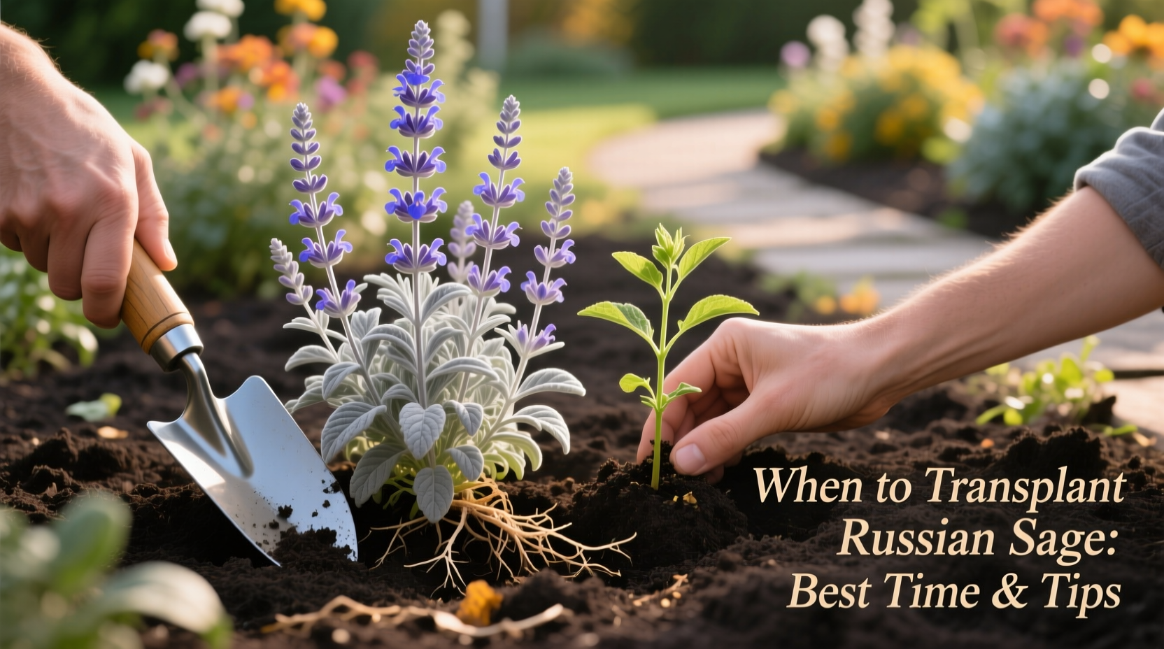 Transplant Russian Sage in 3 Steps | TheHomeSprouts