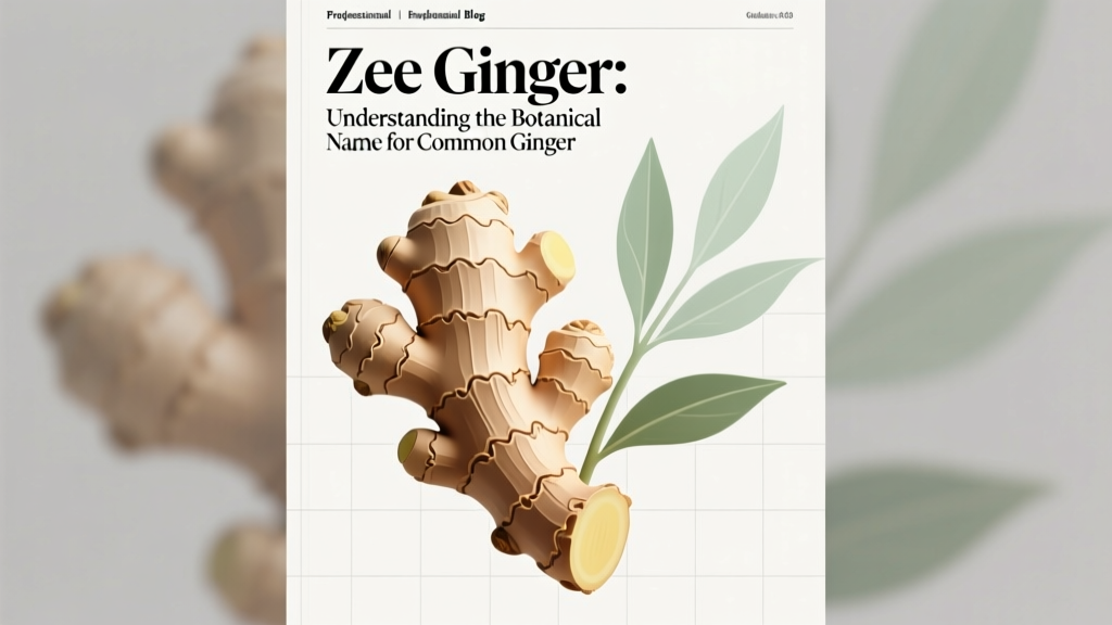 Zee Ginger: Botanical Name for Common Ginger