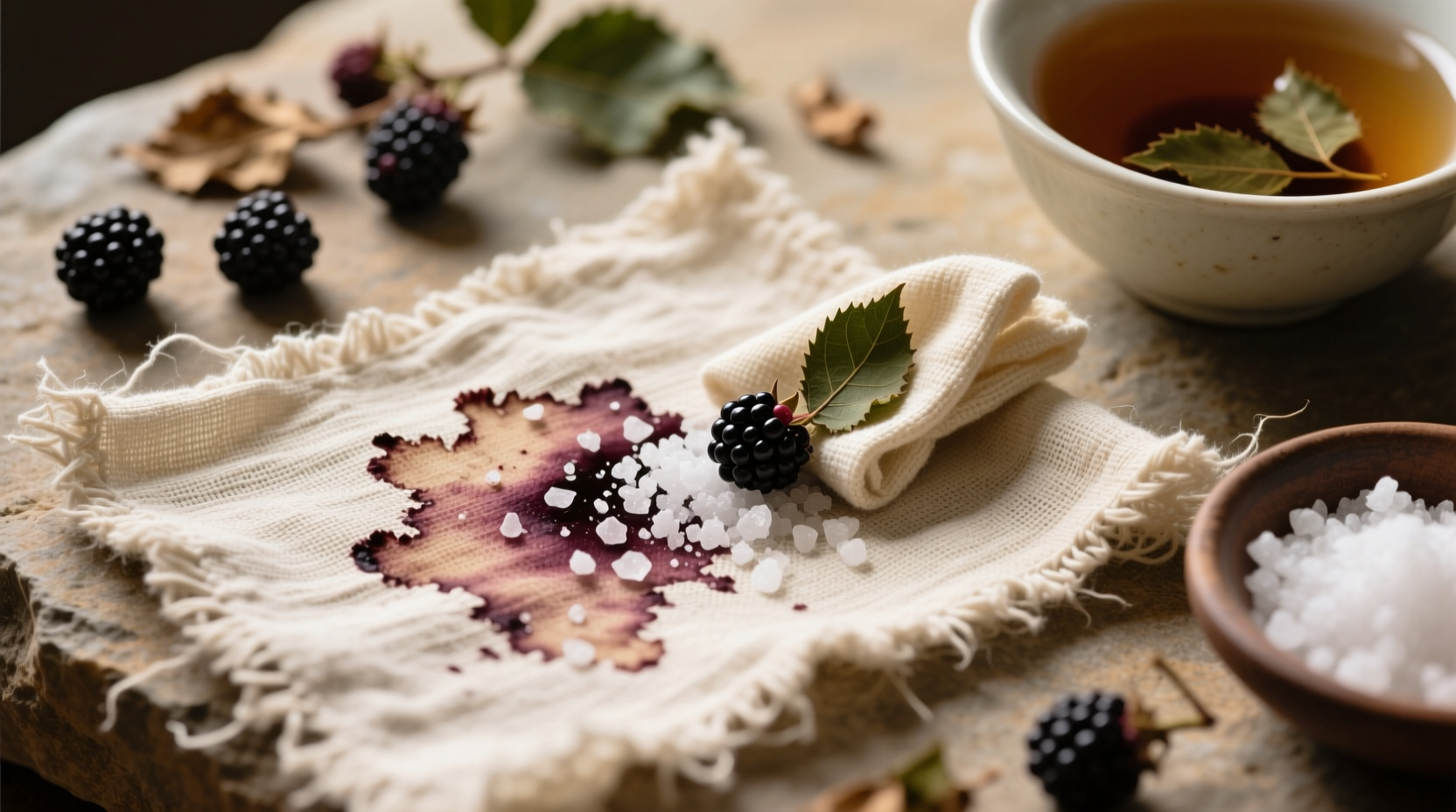 eco friendly wine stain removal for linen