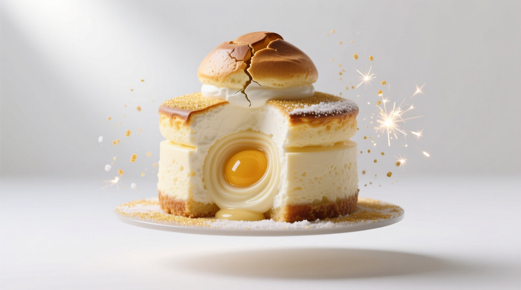 make a souffle cheesecake with just three ingredients