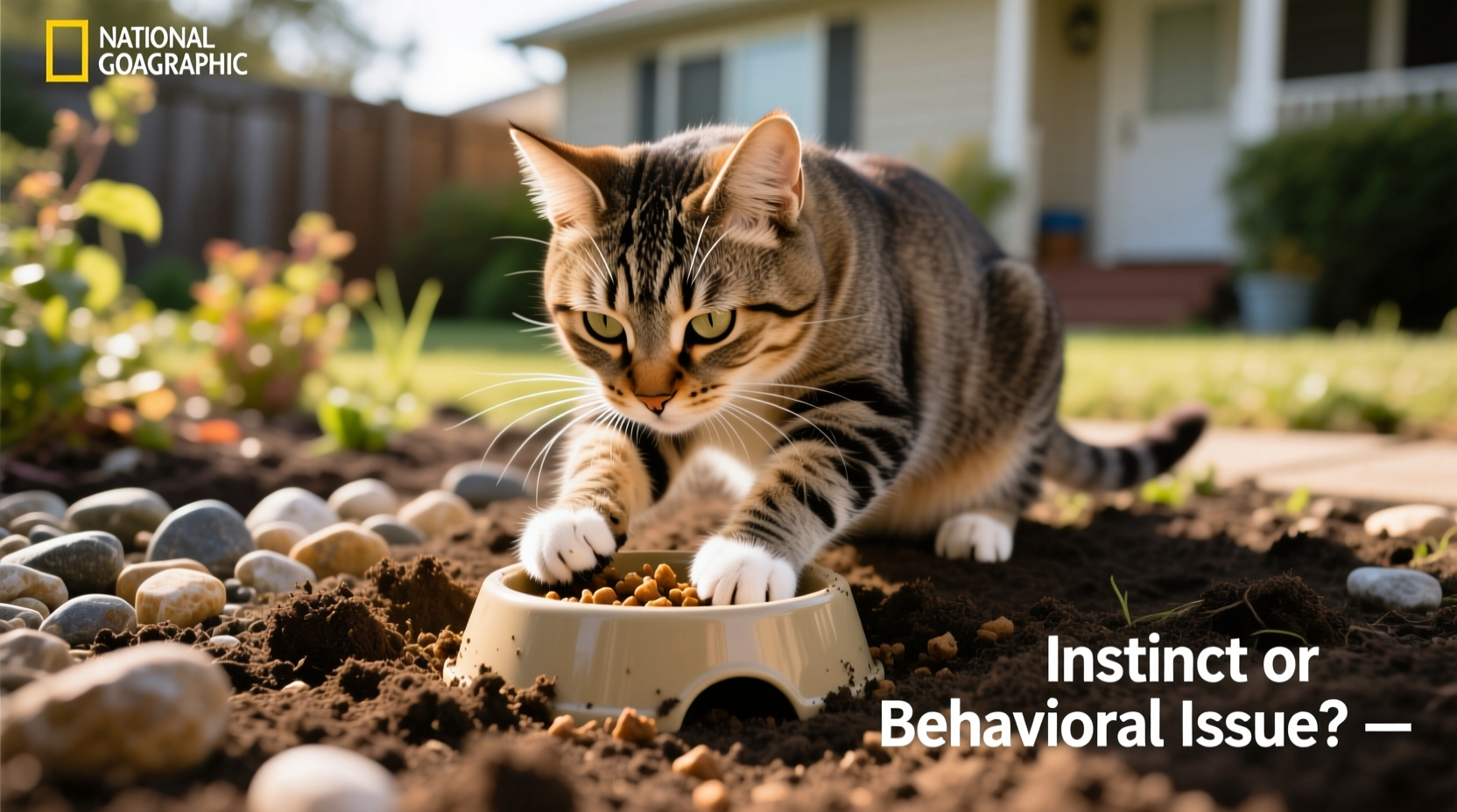 why do cats bury their food bowls instinct or behavioral issue