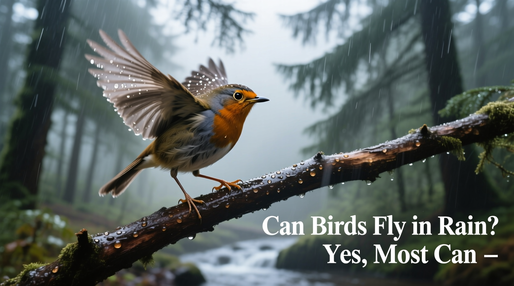 can birds fly in rain