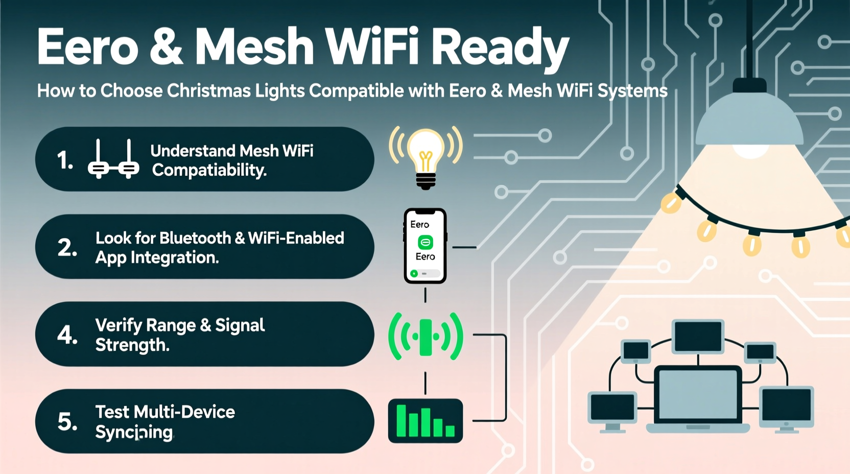 how to choose christmas lights compatible with both eero and mesh wifi systems