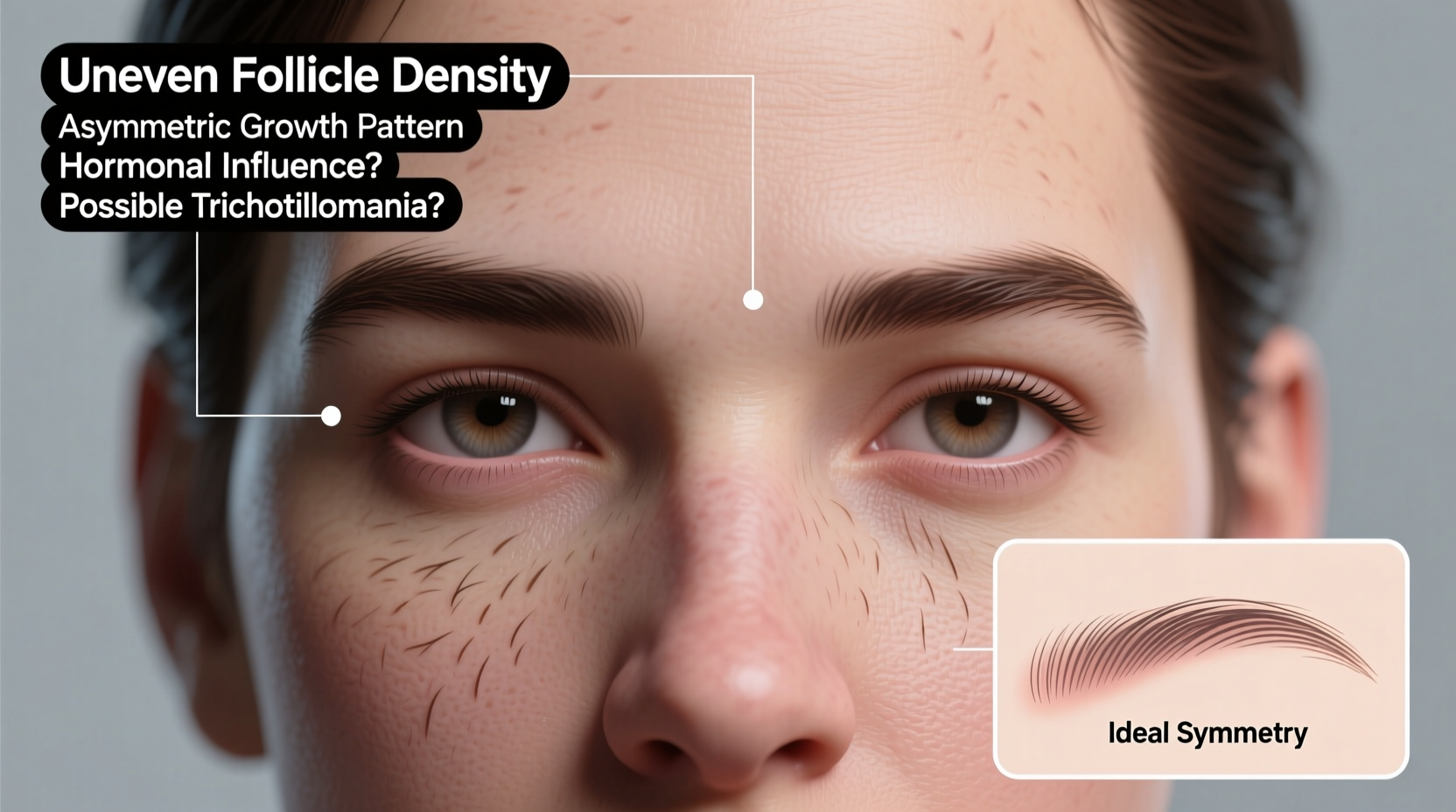 why do my eyebrows grow unevenly and how to encourage symmetrical growth