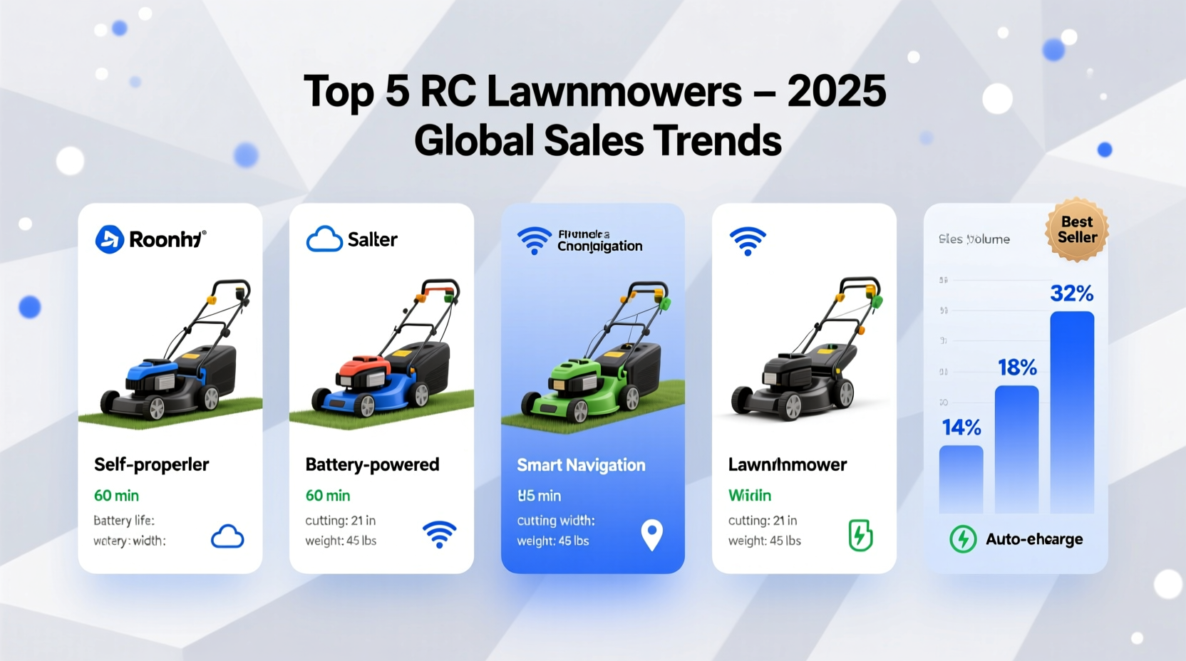 Top 5 Best Selling Remote Control Lawnmowers: Market Analysis 2025