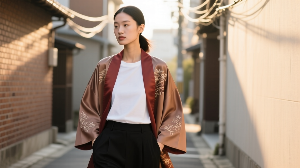 Styling a Silk Haori Jacket for 2026 Minimalist Streetwear