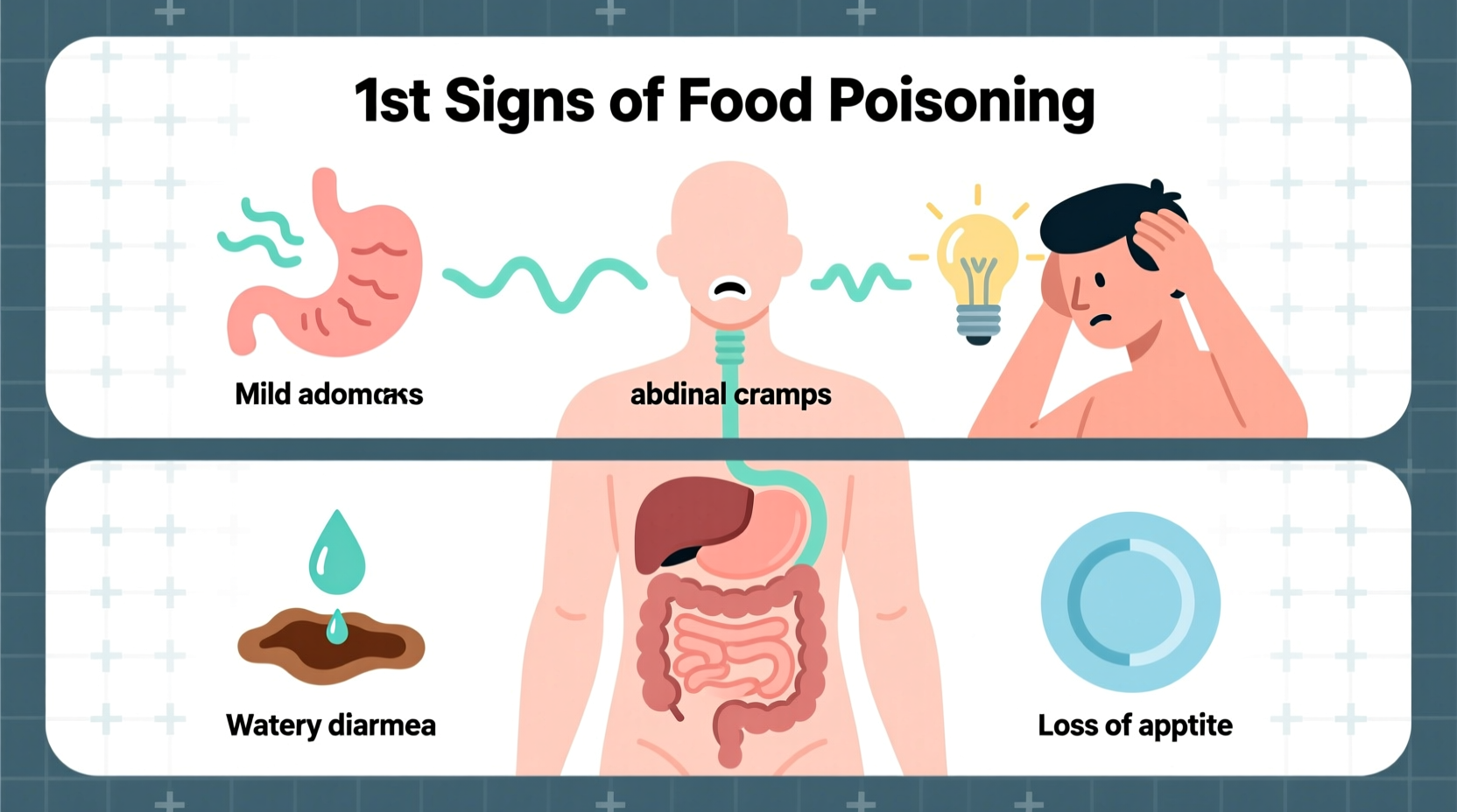 what are the 1st signs of food poisoning