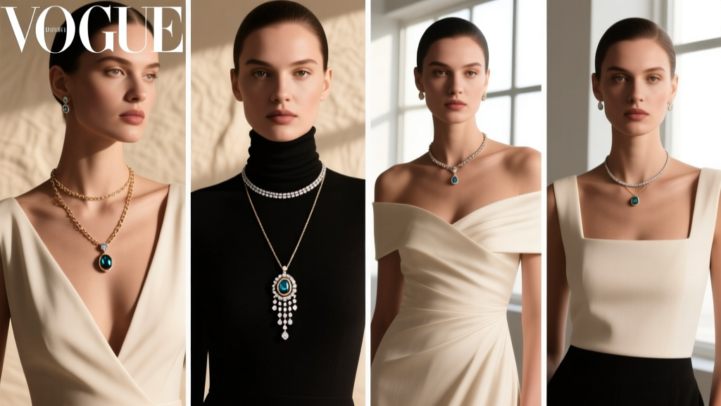 Pendant Necklace Styling Guide by Neckline