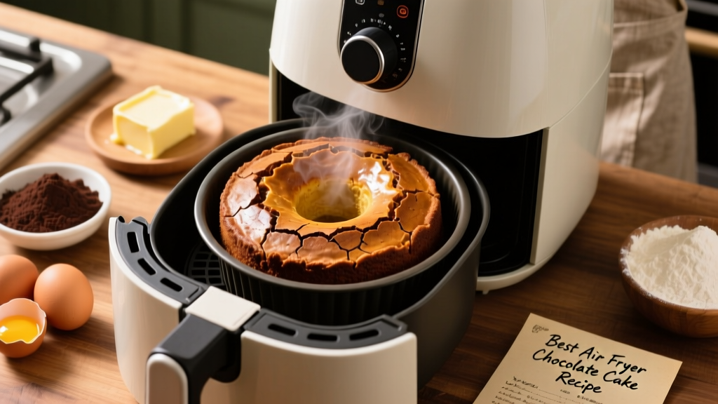 Best Air Fryer Chocolate Cake Recipe (Easy & Crispy-Top!)