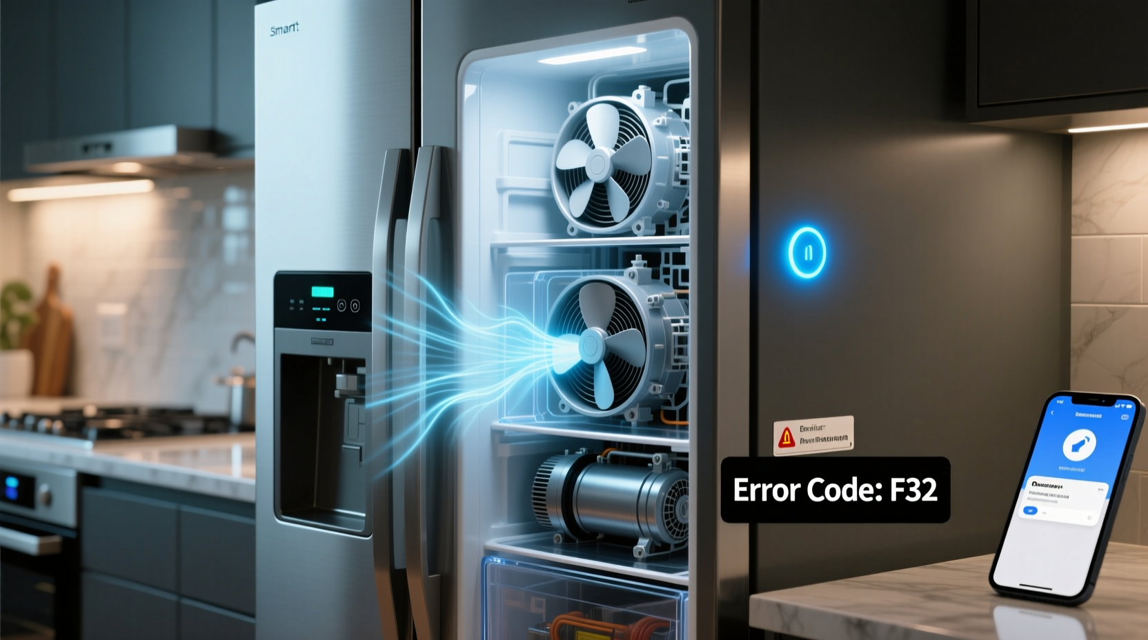 why is my smart fridge making weird noises and when to call support