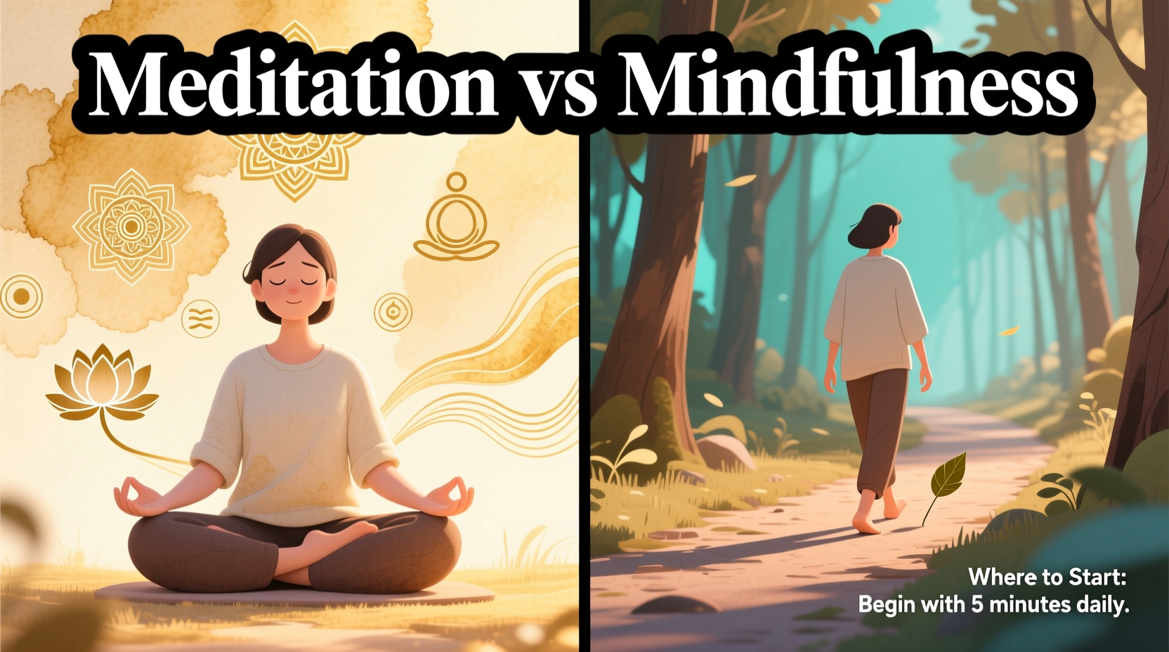meditation vs mindfulness is there a difference and where to start