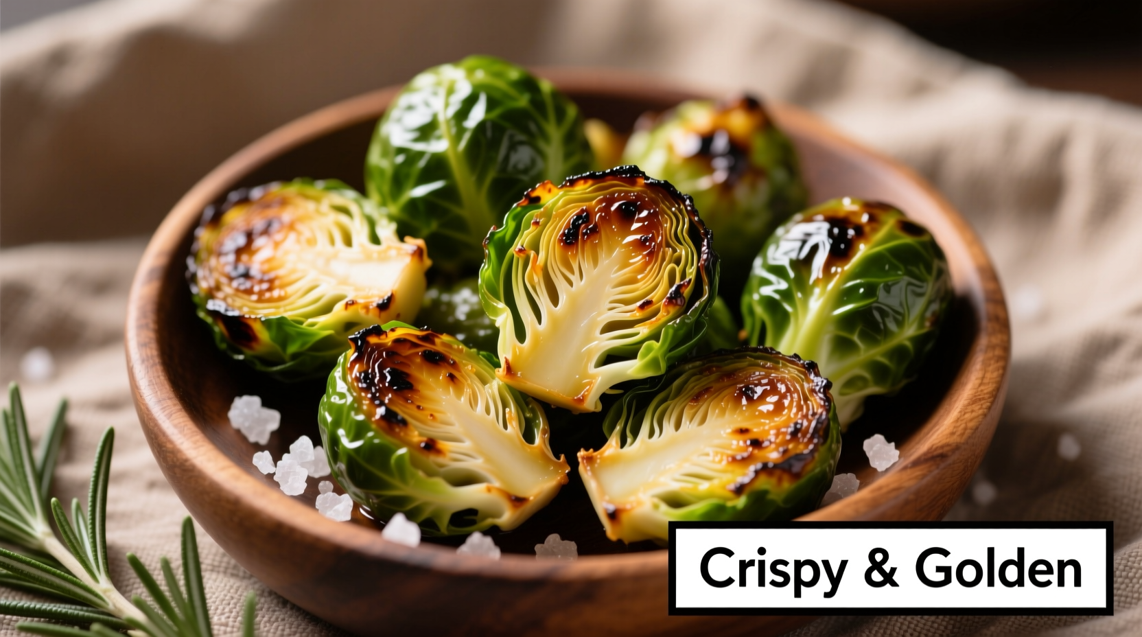Perfectly roasted brussels sprouts with crispy edges