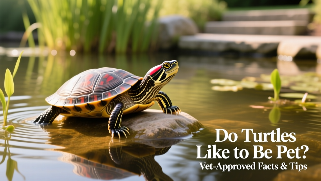 A relaxed red-eared slider basking on a rock in clean, shallow water with gentle lighting