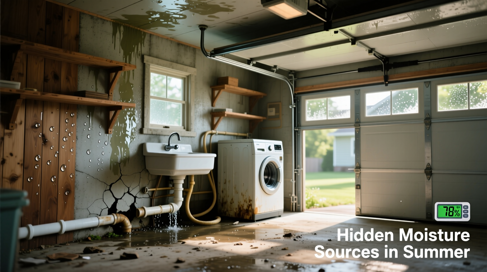why is my garage so humid in summer hidden moisture sources