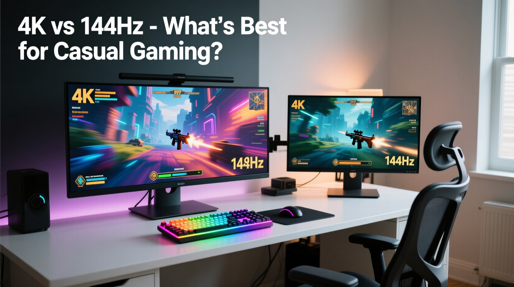4k monitor vs 144hz which is actually better for casual gaming
