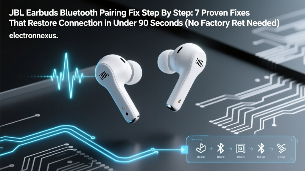 JBL Earbuds Bluetooth Pairing Fix Step By Step: 7 Proven Fixes That Restore Connection in Under 90 Seconds (No Factory Reset Needed)