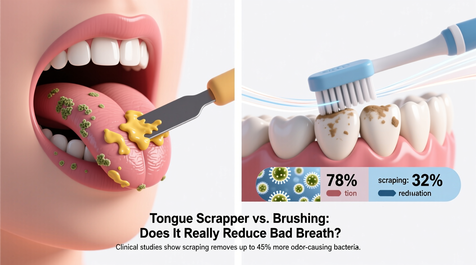 tongue scraper vs brushing tongue does a scraper actually reduce bad breath