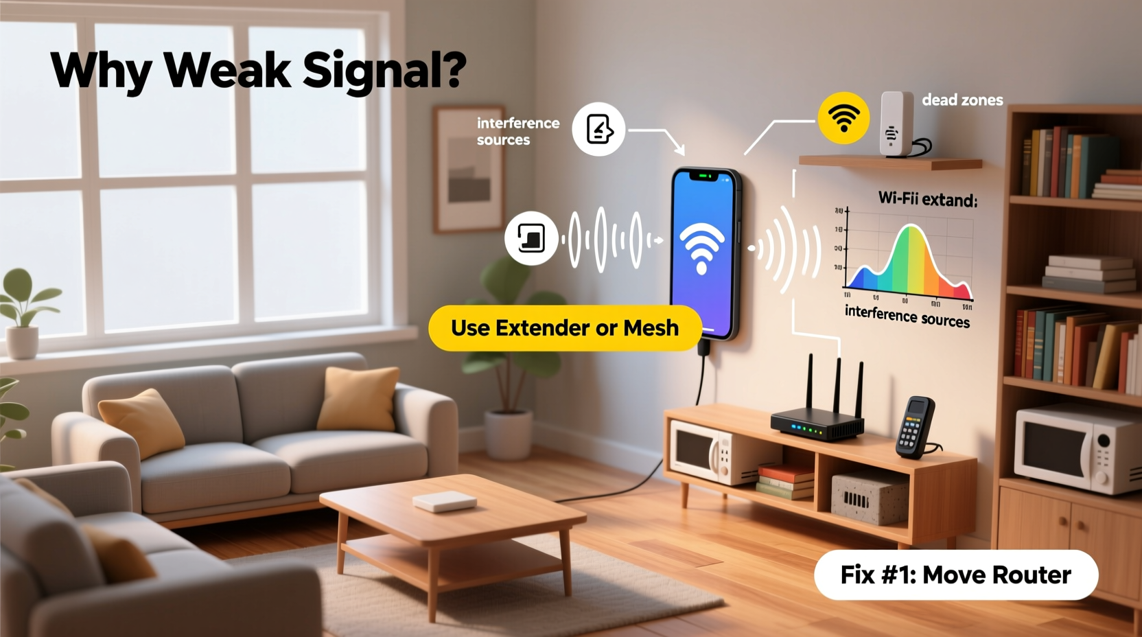 why is my wifi signal weak in one room and easy fixes to boost it