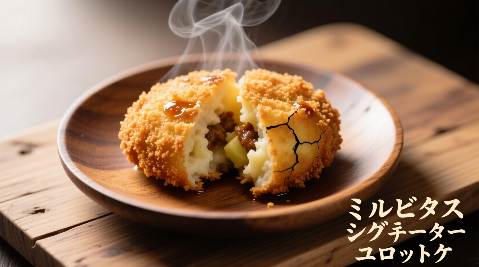 Super Potato Milpitas signature korokke dish on wooden plate