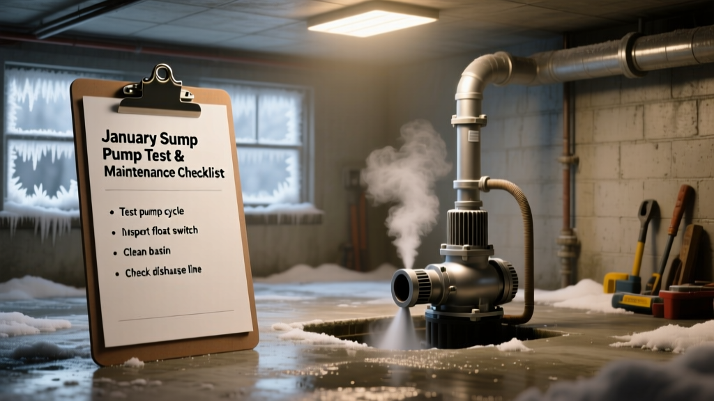 January Sump Pump Test & Maintenance Checklist