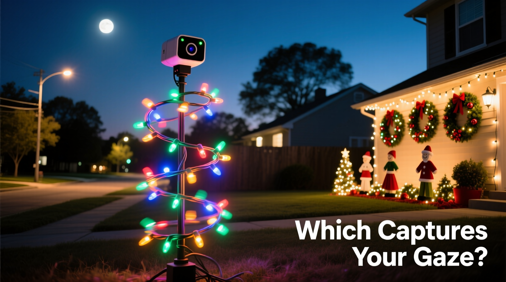 motion sensor christmas lights vs static displays which grabs more attention at night