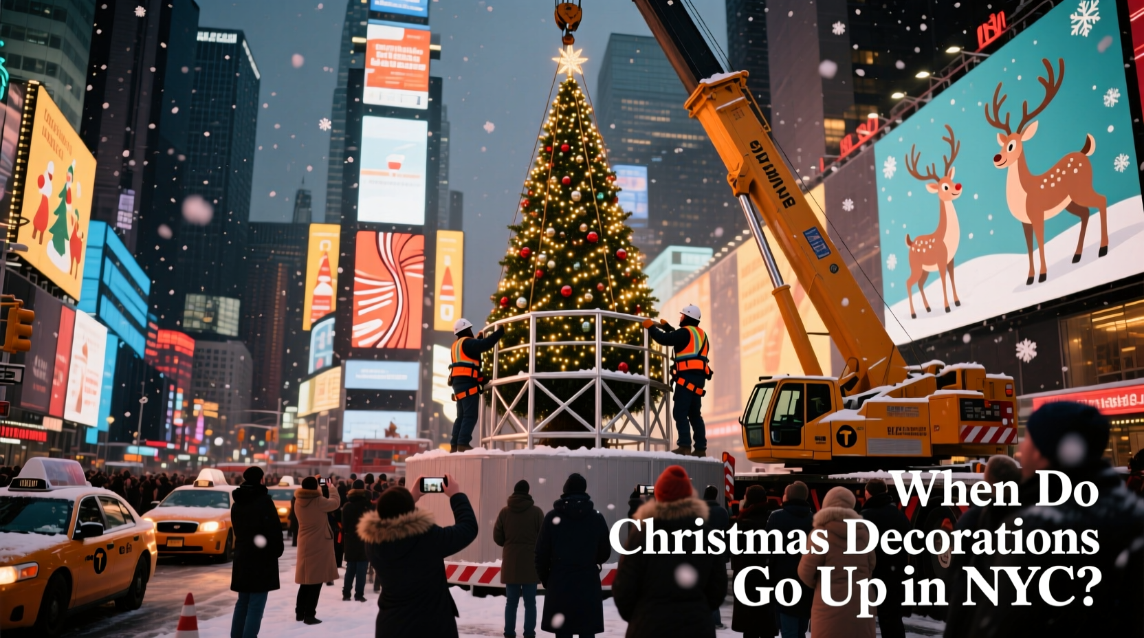 when do christmas decorations go up in nyc