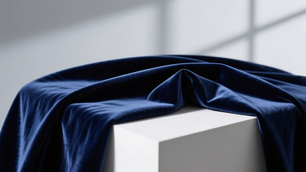 Navy Crushed Velvet Fabric: Engineering Luxury & Performance