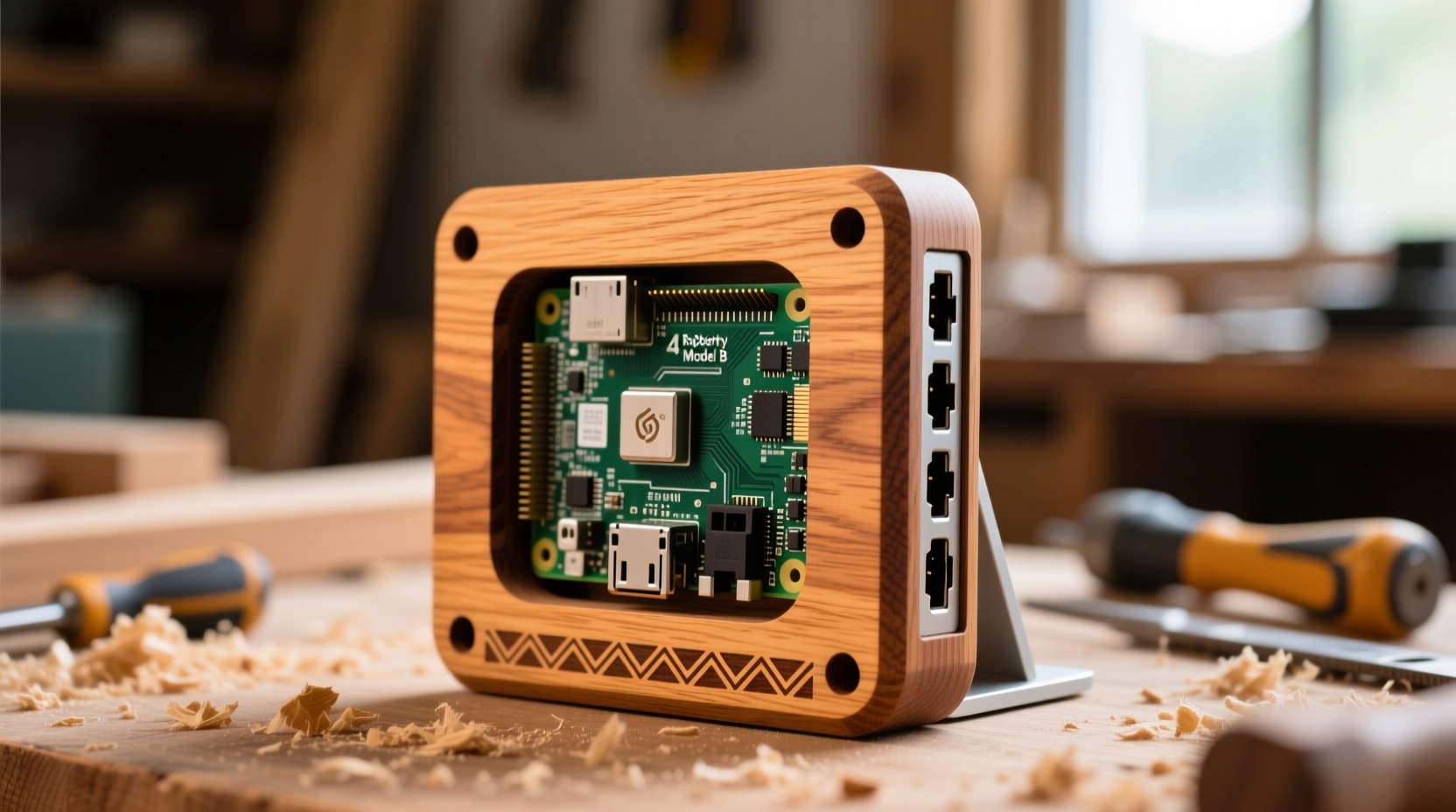 make an oak raspberry pi case for less than 10