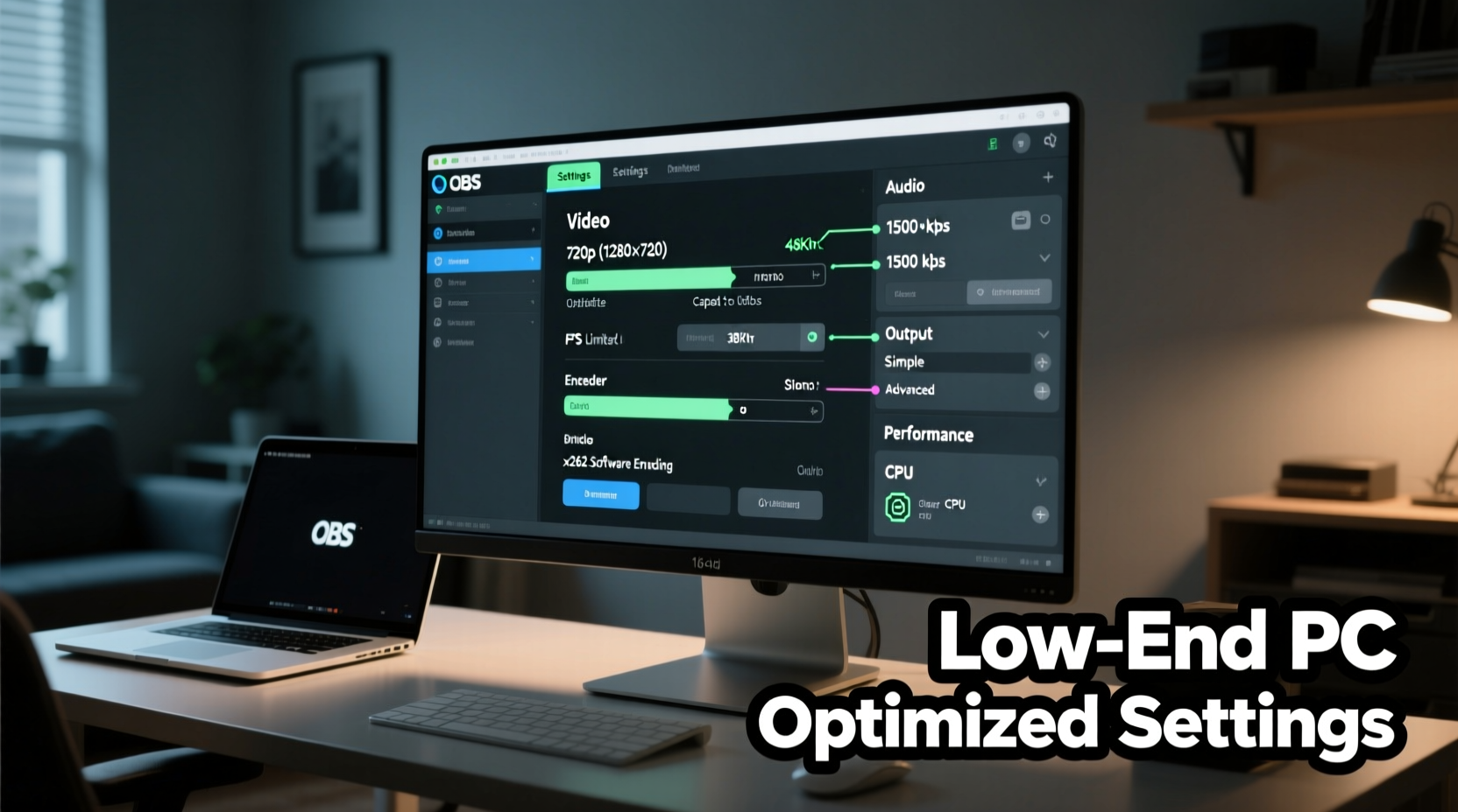 best settings for obs studio to stream without lag on low end pcs