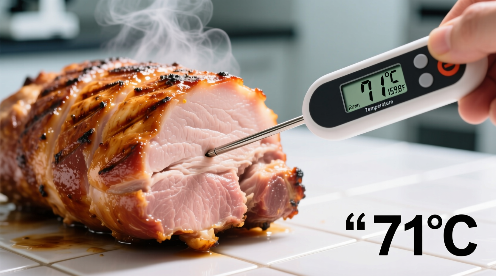 what is temperature of cooked pork