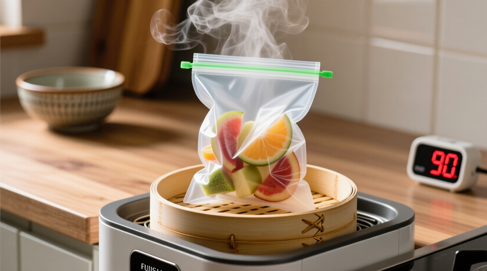 eco friendly cleaning steam sanitize snack bags