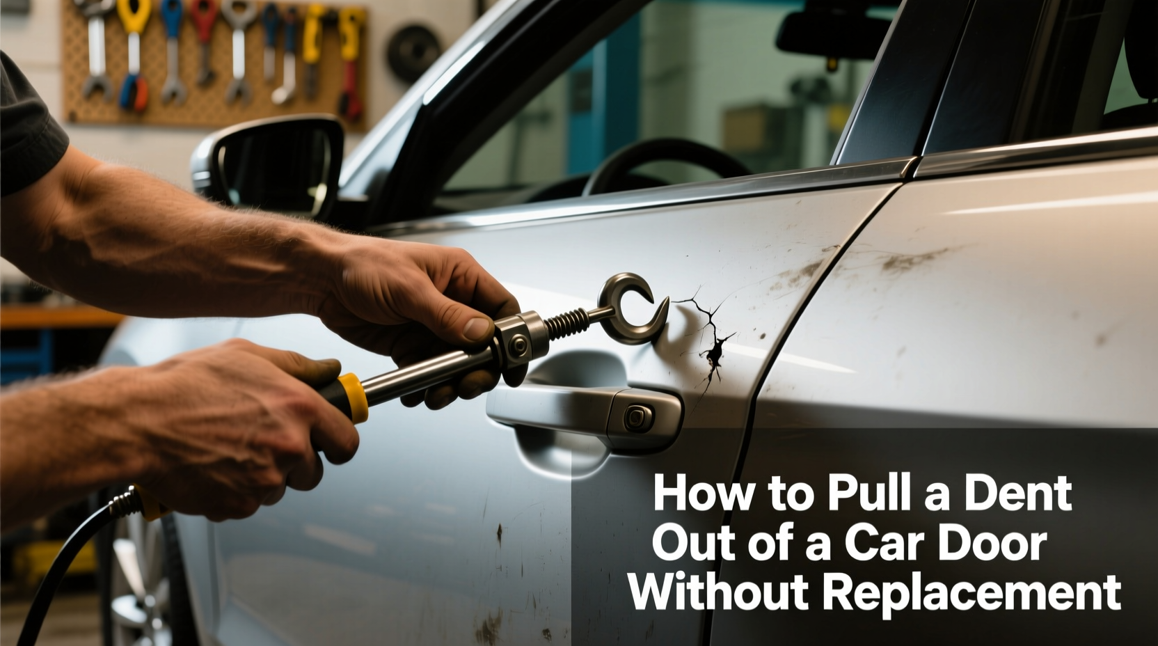 how to pull a dent out of a car door