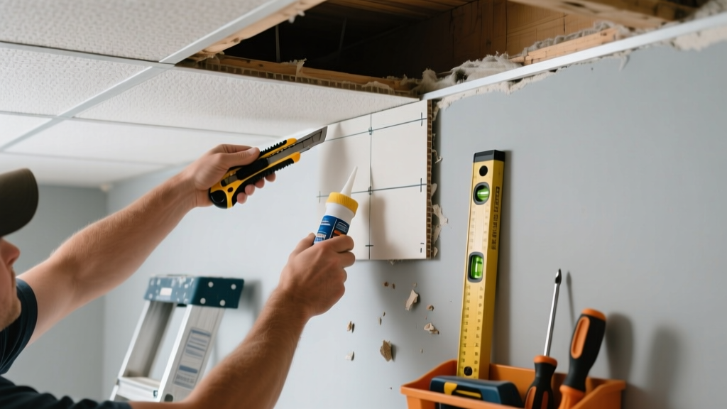 How to Fix Sagging Acoustic Ceiling Tiles