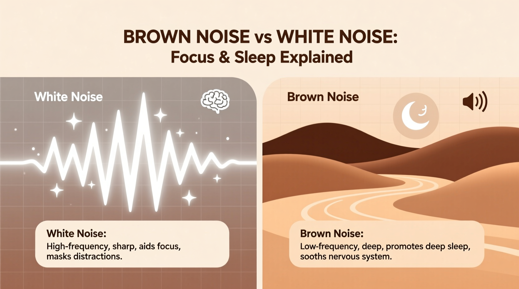 noise colors explained brown noise vs white noise for focus and sleep
