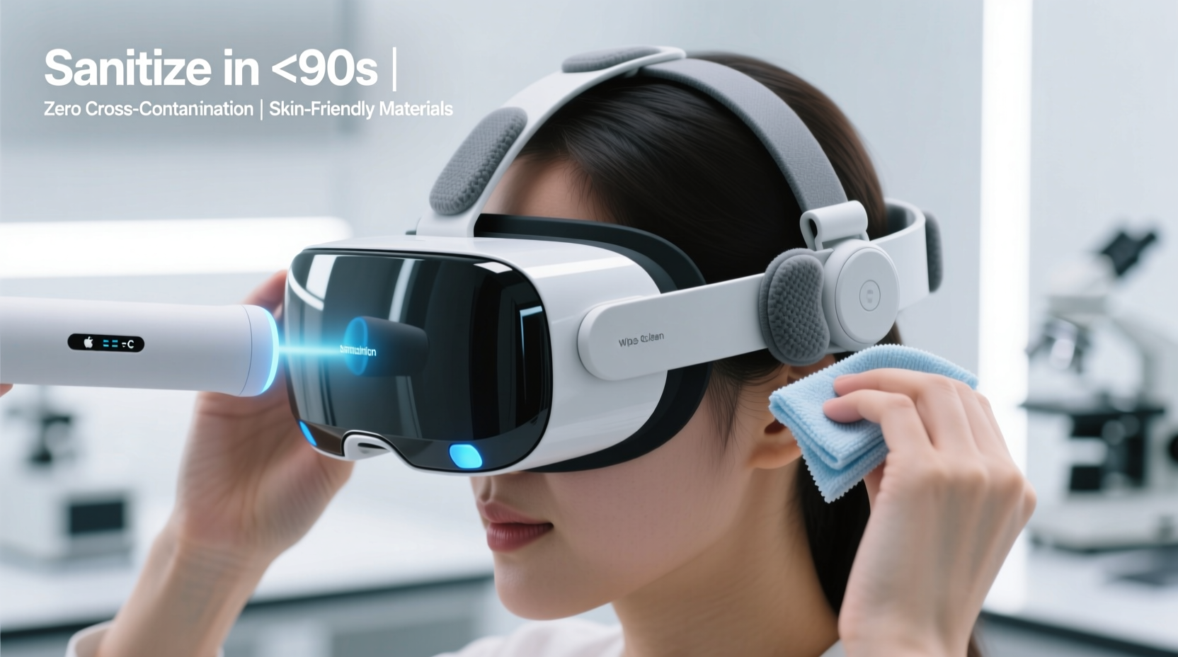 how to sanitize vr headset straps pads
