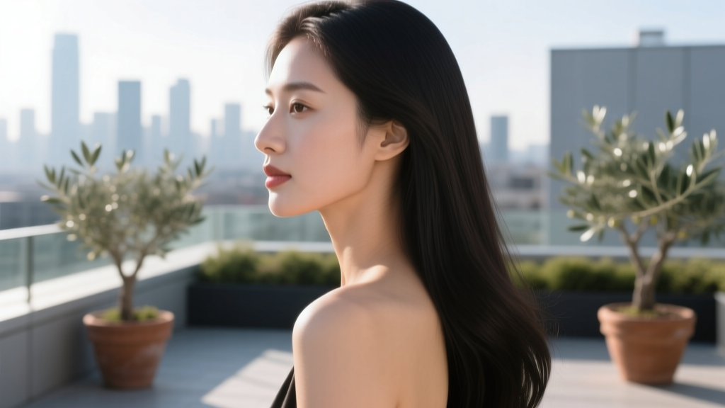 Side profile of a woman