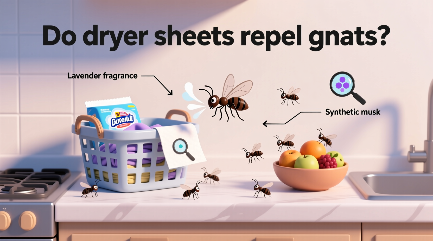 do dryer sheets repel gnats